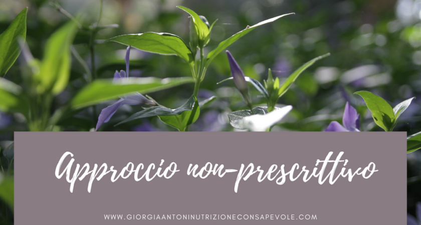 Approccio all’alimentazione di tipo non-prescrittivo basato sulla consapevolezza.